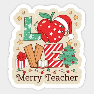 Merry Teacher Sticker